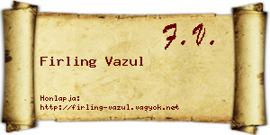 Firling Vazul névjegykártya