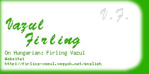 vazul firling business card